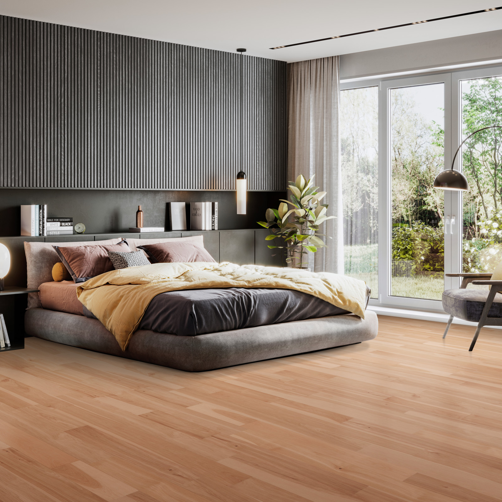 Natural Hickory engineered hardwood flooring - Image 1