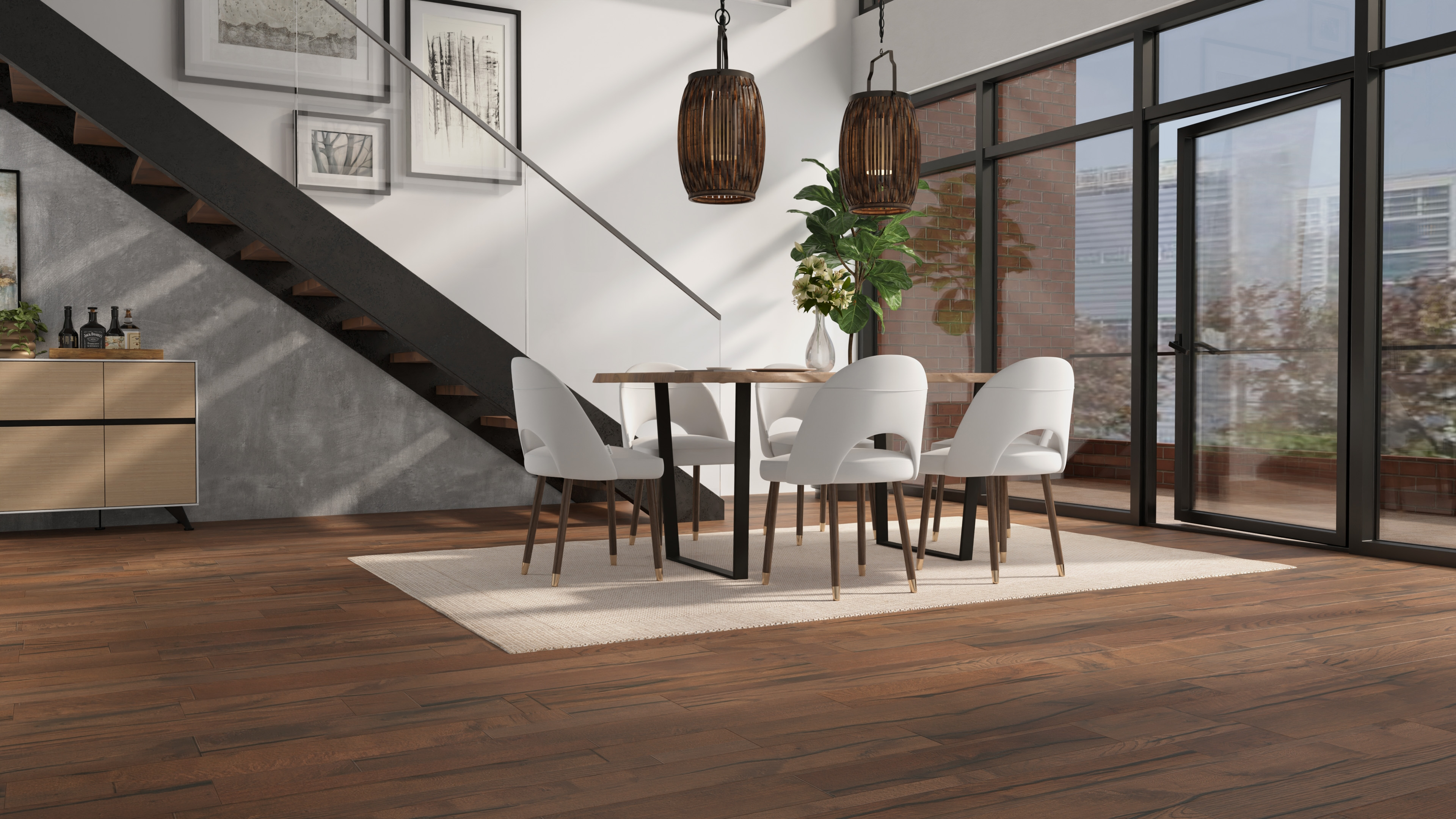 Evening Whiskey Hardwood Flooring - Cozy Cottagecore - Image 1
